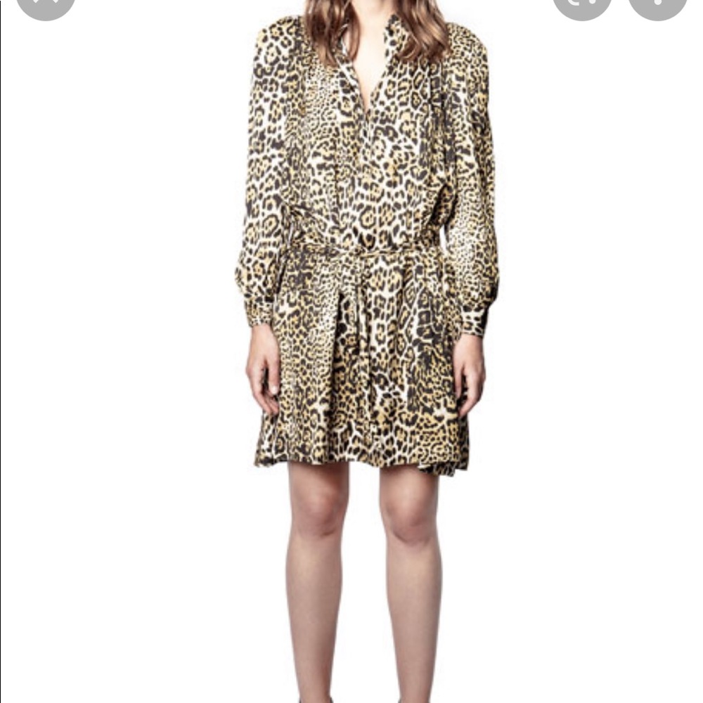 Zadig & Voltaire Satin Cheetah Dress